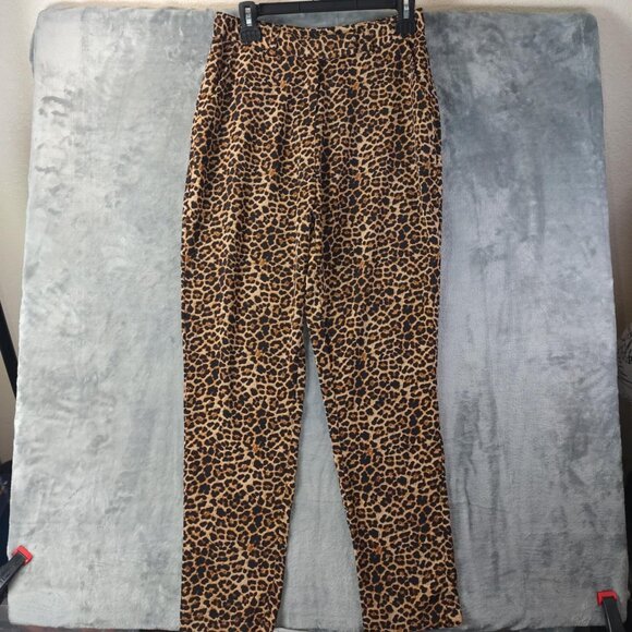 NA-KD Women's Size 38Leopard Print High-Waisted Statement Y2K revival glam Pants - Picture 1 of 9